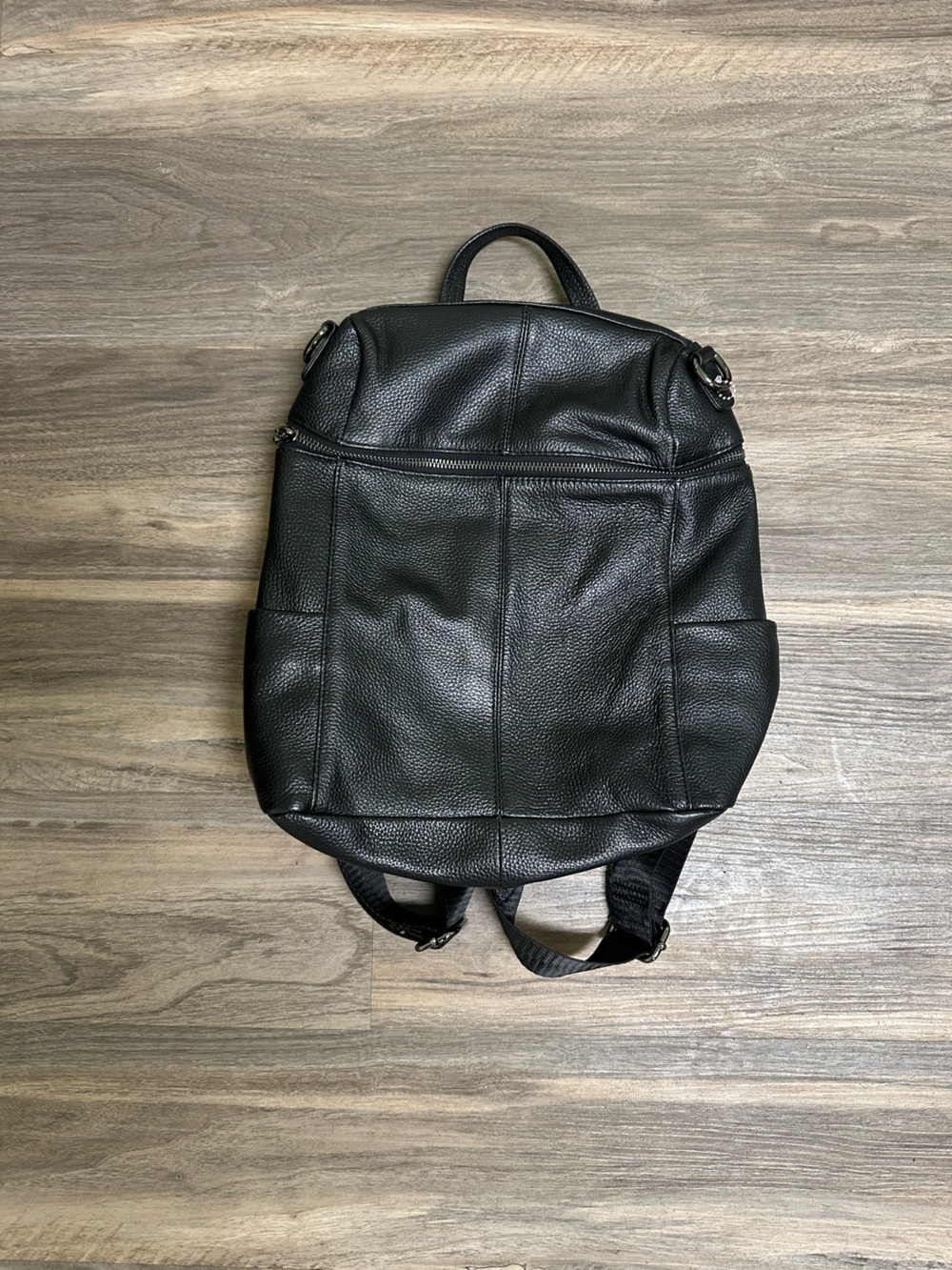 Boyatu Black Leather Backpack